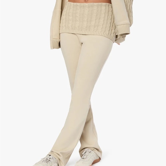 NWT We wore what cable Knit rollover pants - Picture 2 of 8